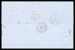 Stamp of Colonies françaises 1871, Lettre à destination de Bordeaux, affranchissement
