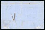 Stamp of Romania » 1858 (1st Nov.) - 1861 Moldavia - Handstruck at Jassy - Imperforate 1858 80pa on bluish paper, large to huge margins, in bright shade on cover from Galatz