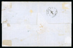 Stamp of Romania » 1858 (1st Nov.) - 1861 Moldavia - Handstruck at Jassy - Imperforate 1858 40pa on bluish paper, good to huge margins, tied to cover to Galatz by framed "FRANCO / FOKSCHANY" handstamp