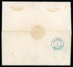Stamp of Romania » 1858 (1st Nov.) - 1861 Moldavia - Handstruck at Jassy - Imperforate 1858 40pa on bluish paper, large to huge margins showing parts of the neighbouring stamp at top, tied to cover to Jassy