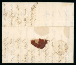 Stamp of Romania » 1858 (1st Nov.) - 1861 Moldavia - Handstruck at Jassy - Imperforate 1858 40pa on bluish paper, good to huge margins, on 31.1.1862 cover cancelled by the framed "FRANCO / GALATZ" hs