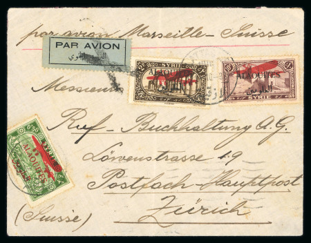 Stamp of Colonies françaises » Syrie 1932, Lettre par avion non philatélique pour Zürich,