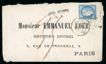 Stamp of France » Emission Cérès 1871-72 1875, Enveloppe imprimée "Monsieur Emmanuel LOEB /