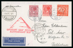 Stamp of Egypt » Airmails 1931 Graf Zeppelin Egypt flight, picture postcard of LZ127 at Freidreichshafen sent from the Netherlands to Palestine,