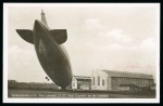 Stamp of Egypt » Airmails 1931 Graf Zeppelin Egypt flight, picture postcard of LZ127 at Freidreichshafen sent from the Netherlands to Palestine,