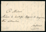 Stamp of Italian States » Sardinia 1820 Cavallini 15c embossed entire with two page letter written in French from Torino 18 June 1821