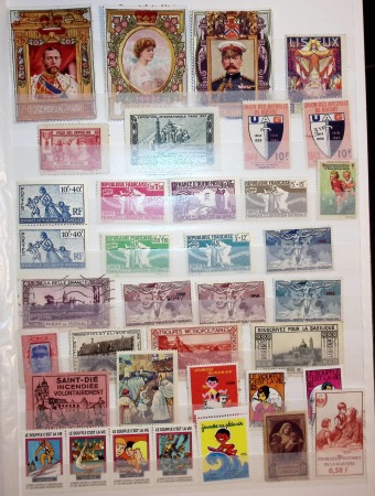 Stamp of Large Lots and Collections All World: 1840's-1980, One large box with many albums