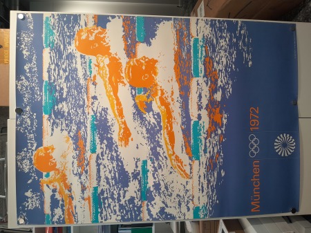 Stamp of Olympics » The Bob Christianson Collection of Olympic Posters 1972 Munich, official poster (largest format, 84x118cm) of the swimming