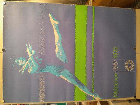 Stamp of Olympics » The Bob Christianson Collection of Olympic Posters 1972 Munich, official poster (largest format, 84x118cm) of the gymnastics in blue
