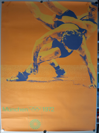 Stamp of Olympics » The Bob Christianson Collection of Olympic Posters 1972 Munich, official poster (largest format, 84x118cm) of the wrestling