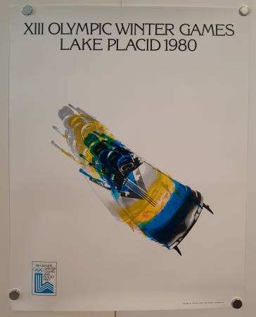 Stamp of Olympics » The Bob Christianson Collection of Olympic Posters 1980 Lake Placid group of three posters showing different events with a "misprint" style design