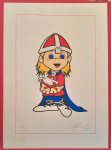 Stamp of Olympics » 1994 Lillehammer 1994 Lillehammer mascot "Hakoon" limited edition print,