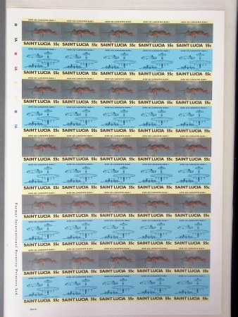 Stamp of Large Lots and Collections British West Indies: 1984-85, Inverted centres collection