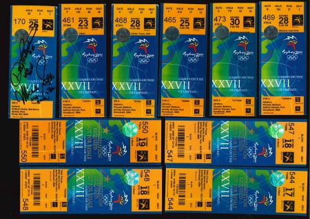 Stamp of Olympics » 2000 Sydney 2000 Sydney group of 66 unused tickets and 4 used athletics tickets