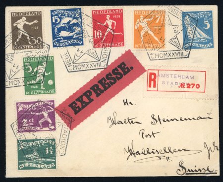 Stamp of Olympics » 1928 Amsterdam » Issued Stamps, Covers and Cancellations 1928 Commemorative set  of Amsterdam Olympics on cover