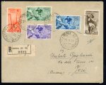 Stamp of Olympics » 1932-1936 Intervening Championships 1934 World Cup: Italy 1934 World Cup ordinary mail set of 5 on registered cover