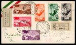 Stamp of Thematics » Sport and Games » Football 1934 World Cup: Italian Colonies 1934 World Cup complete set of six airmail commemoratives on air mail cover