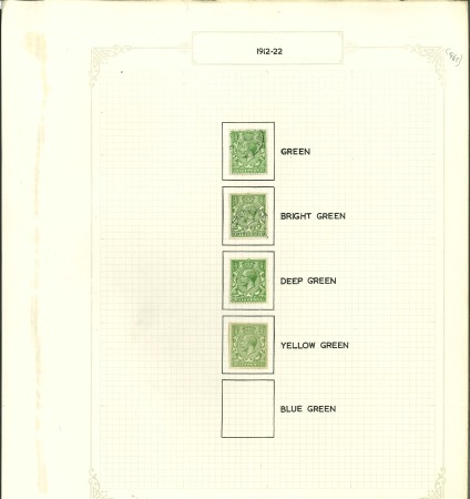 Stamp of Great Britain » Collections 1912-1929 used collection of shades neatly written