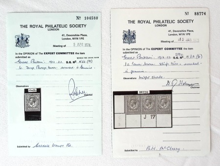 Stamp of Great Britain » Collections 1912-1929 A fabulous mint collection of the specialised