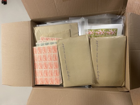 Stamp of Large Lots and Collections Box 5, All World, Diverse lot with many complete sheets.