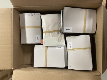 Stamp of Large Lots and Collections Box 56, All World, Around 400 cards with topics and