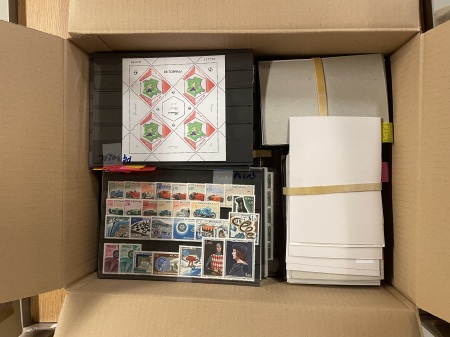 Stamp of Large Lots and Collections Box 63, All World, Around 300 cards with topics and