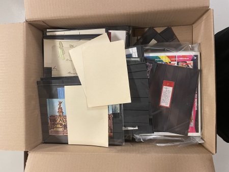 Stamp of Large Lots and Collections Box 65, All World, Lot on cards with better items like