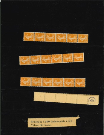 Stamp of France » Émissions à partir de 1900 1921-22, Type Semeuse Y&T N°158c ** 5 centimes orange,