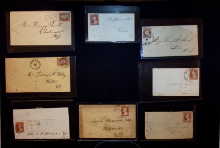 Stamp of Large Lots and Collections USA: 1859-1869, Small box with around 165 covers mostly