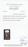Stamp of Great Britain » 1840 1d Black and 1d Red plates 1a to 11 1840 1d. black, Pl. 1a, TJ, A superb unused imprimatur