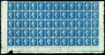 Stamp of Great Britain » 1854-70 Perforated Line Engraved 1858 2d blue pl.9 PA-TL, a magnificent half sheet of 60 from the foot of the sheet