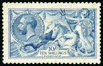 Stamp of Great Britain » King George V » 1913-19 Seahorse Issues 1915 De La Rue 10/- Pale blue, large part OG; fresh