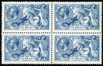 Stamp of Great Britain » King George V » 1913-19 Seahorse Issues 1918 Bradbury Wilkinson 2s6d to 10s in beautifully fresh mint n.h. blocks of four