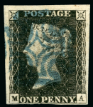 Stamp of Great Britain » 1840 1d Black and 1d Red plates 1a to 11 1840 1d. black, MA, Pl. 11, a superb used example with