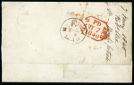 Stamp of Great Britain » 1840 1d Black and 1d Red plates 1a to 11 1840 (7 May) large part entire used in London, bearing