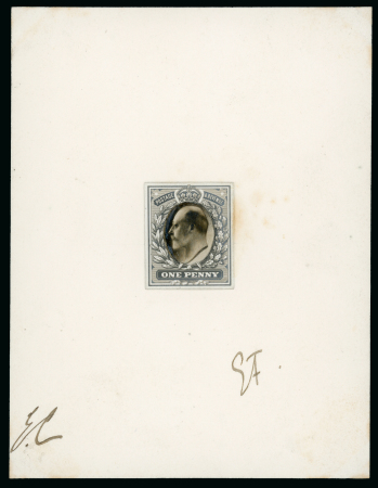 Stamp of Great Britain » King Edward VII 1901 (April - May) 1d. stamp size approved essay with