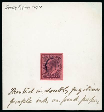 Stamp of Great Britain » King Edward VII 1901 (April/May) coloured 1d. paste up essay with sketch