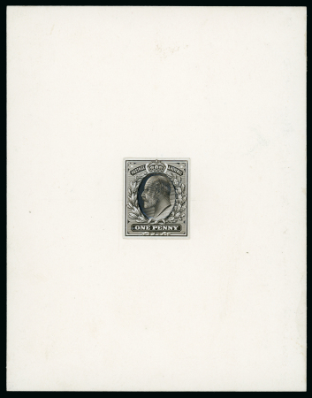 Stamp of Great Britain » King Edward VII 1901 (25 April) 1d. paste up essay in black with photographic
