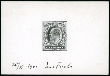 Stamp of Great Britain » King Edward VII 1901 (25 Jun) A rejected frame letterpress "Paste Up"