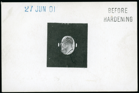 Stamp of Great Britain » King Edward VII 1901 (27 Jun) approved head die proof in black on glazed