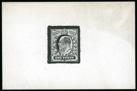 Stamp of Great Britain » King Edward VII 1901 ( August) die proof in black with un-cleared surrounds