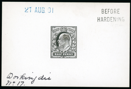 Stamp of Great Britain » King Edward VII The Half Penny Value1901 (21 August) die proof in black