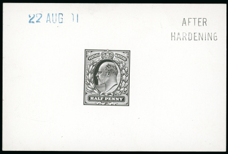 Stamp of Great Britain » King Edward VII 1901 (22 August) die proof in black on glazed card