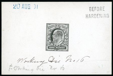 Stamp of Great Britain » King Edward VII The One Penny Issue1901 (20 Aug.) 1d. die proof in