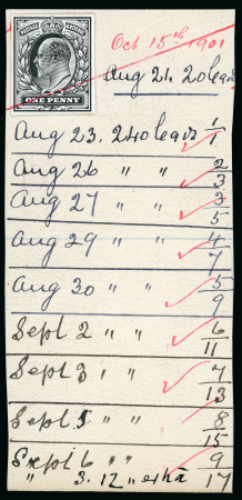 Stamp of Great Britain » King Edward VII 1902 (21 Aug - 6 Sep.) 1d. stamp size die proof in