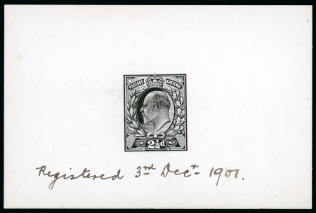 Stamp of Great Britain » King Edward VII 1901 (3 Dec..) 2 1/2d. die proof in black on glazed