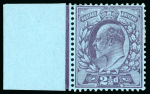 Stamp of Great Britain » King Edward VII 1901 (3 Dec) prepared for use though not issued, the famous 2 1/2d. purple on blue