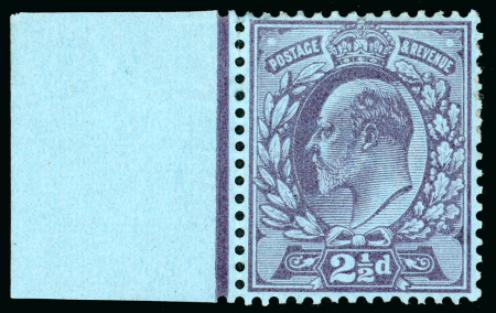 Stamp of Great Britain » King Edward VII 1901 (3 Dec) prepared for use though not issued, the famous 2 1/2d. purple on blue