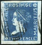Stamp of Mauritius » 1859 Sherwin Issue (SG 40) 1859 Sherwin 2d blue, from position 1 on the plate