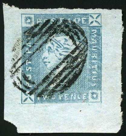 Stamp of Mauritius » 1859 Lapirot Issue » Intermediate Impressions (SG 38) 1859 Lapirot 2d blue, intermediate impression, pos